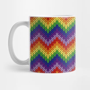 Multi Color Knitting Pattern Mug